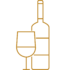 Calice e bottiglia di vino